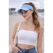 Wearflawless Kadın Vizör Şapka, Yazlık Spor Üstü Açık Esnek Şapka, Plaj Şapkası, Tenis Şapkası,trend Yazlık Şapka