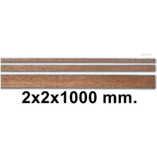 Constructo 80144 Ahşap Çıta- Dark Brown SAPELLY-2X2X1000 Mm-10 Adet