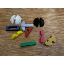 Özgürce Eğlenceli Montessori 9 Parça Küre Geçen Bulmaca, Çocuklar Için Öğrenme Oyunu