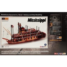 Occre 14003 1/80 Ölçek, Mississippi, 74 Cm. Buharlı Amerikan Nehir Gemisi, Ahşap Model Kiti