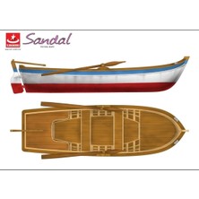 TürkModel Türk Model 1/12 122 Sandal, 35 Cm. Ahşap Model Kiti