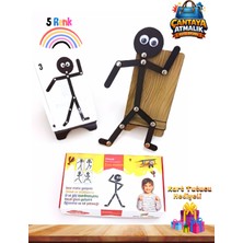 Özgürce Ahşap Montessori Çöp Adam Yapboz Eğitici Aktivite Oyuncak