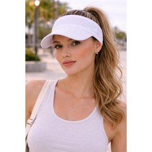 Wearflawless Kadın Vizör Şapka, Yazlık Spor Üstü Açık Esnek Şapka, Plaj Şapkası, Tenis Şapkası,trend Yazlık Şapka