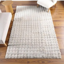 Carpet Dekor Bubble Yumuşak Suni Tavşan Tüyü Halı Taş Rengi