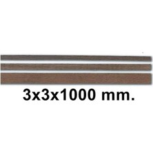 Constructo 80129 Ahşap Çıta- Blackish MANZONIA-3X3X1000 Mm-10 Adet