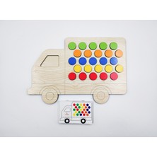 Özgürce Renkli Ahşap Montessori Eğitim Kartları, Strateji ve Dikkat Geliştirme Seti