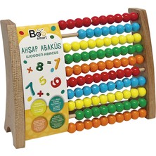 Özgürce Renkli Ahşap Abaküs, Montessori Eğitici Sayı Boncuk Seti