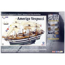 Occre 15006 1/100 Ölçek, Amerigo Vespucci, 98 Cm. Yelkenli Italyan Askeri  Eğitim Gemisi, Ahşap Model Kiti