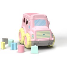 Özgürce Renkli Otobüs Şekil Eşleştirme Oyuncağı Montessori Eğitim Seti
