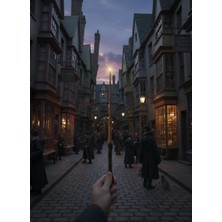 Riva Self Harry Potter Ikonik Büyücü Asası - Ağaç Dokulu Özel Seri Doğa Dostu Pla 3D