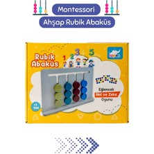 Özgürce Renkli Ahşap Rubik Abaküs, Montessori Eğitici ve Güvenli Çocuk Oyuncağı