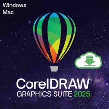 Coreldraw Graphics Suite 2025 Windows Ömür Boyu Dijital Kod Lisansı ile Grafik Tasarım Programı