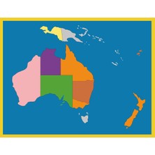 Özgürce Eğitici Montessori Avustralya Haritası Kontrol Kartı Çocuklar Için