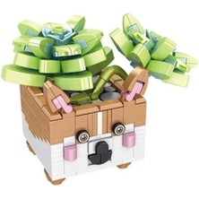 Vagonlıfe Panlos 655016 Hayvan Saksıları Buket Setleri - Tilki 336 Parça Block Oyuncak 6+