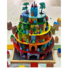 Özgürce Renkli Ahşap Mandala Motifleri 100 Parça Montessori ve Waldorf Oyuncak