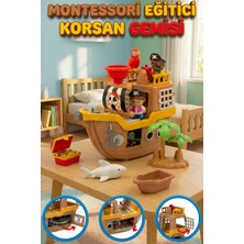 Özgürce Interaktif Montessori Korsan Gemisi Oyun Seti - 8 Parça Eğitici Oyuncak