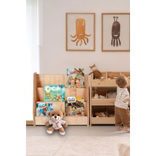 Özgürce Renkli Montessori Kitaplık, Çocuklar Için Eğlenceli ve Şık Depolama Ünitesi