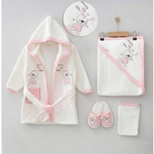 Zıpır Bebek Bornoz Seti 4 Parça Kutulu Hastane Çıkışı & Banyo Seti