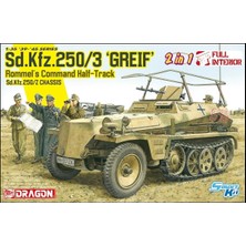 Dragon 6911 1/35 Ölçek, Sd.Kfz.250/3 (Greif- Rommel's Command) Yarı Paletli Personel Taşıyıcı Plastik Model Kiti
