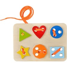 Özgürce Renkli Montessori Ip Geometrik Şekiller Seti, Eğlenceli ve Eğitici Oyun