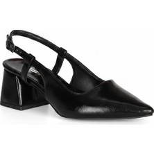 Solly T1005 Mg Siyah Topuklu Kadın Ayakkabı