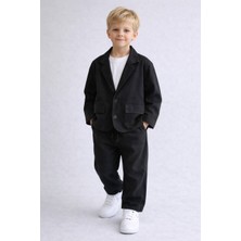 Babymoon Kids Erkek Çocuk Pamuklu Keten Kumaş Pantolon Ceket 2'li Takım Bayramlık Özel Gün Doğum Günü