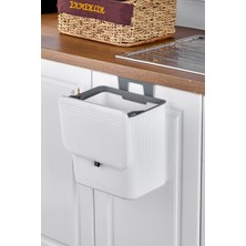 Sedoa 15 Lt Mutfak Tezgah Üstü ve Dolap Askılı Çöp Kovası Beyaz