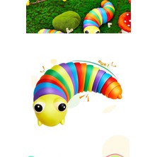 Özgürce Renkli Montessori Tırtıl Eğlenceli Stres Giderici Oyuncak