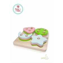 Özgürce Ahşap Montessori Eğitici Bulut, Ay, Güneş ve Yıldız Figürleri Seti