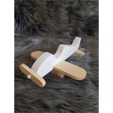 Özgürce Renkli Ahşap Tekerlekli Uçak, Montessori Kız-Erkek Çocuk Hediyeliği