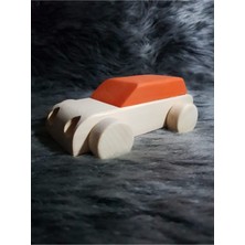 Özgürce Ahşap Tekerlekli Montessori Oyuncak, Şirin Bebek ve Çocuklar Için Turuncu