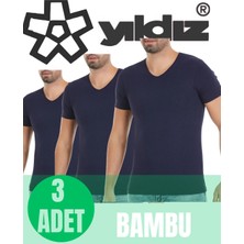 Yıldız Erkek 3 Lü Organik Bambu V Yaka T-Shirt