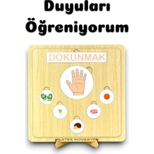 Özgürce Duyuları Geliştiren Montessori Ahşap Öğrenme Puzzle Seti