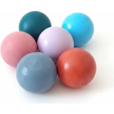 Özgürce Renkli Ahşap Top Oyuncak Seti, Montessori Bebek Gelişim ve Dekorasyon