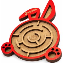 Özgürce Ahşap Tavşan Labirent Oyunu, Montessori Eğitici Oyuncak, El-Göz Koordinasyonu