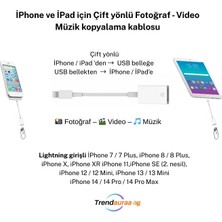 Zore IPhone / IPad Lightning USB Aktarım Kablosu ( Resim , Video , Müzik kopyalama)