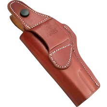 Aresoutdoors Girsan MC28 Uyumlu Kemeriçi Kahverengi Deri Aşıma Kılıfı Belt Maşalı