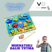 Özgürce Eğlenceli Mıknatıslı Balık Tutma Oyunu, Çocuklar Için Montessori Aktivitesi