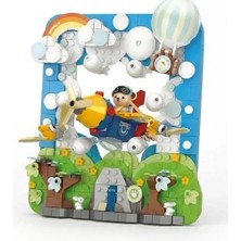 Vagonlıfe Panlos 881504 Uçak Kaptanı Teddy 425 Parça Block Oyuncak