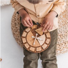 Özgürce Eğitici Yapboz Saatler ve Dakikalar Öğrenme Oyunu Çocuklar Için