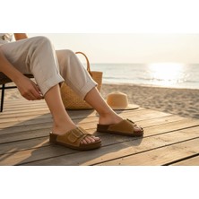 İnallar Ayakkabı Kadın Tek Toka Zımba Görselli Şık Terlik