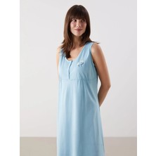 Lc Waikiki Yeni Sezon U Yaka Çiçek Nakışlı Hamile Gecelik