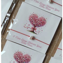 Umut Hediyecilik 8 Mart Dünya Kadınlar Günü Hediyesi Kalpli Marteniçkalı Bileklik 6 Adet