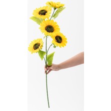 Güleç Yapay Çiçek Yapay Ayçiçeği 90 cm Dal 5 Kafa