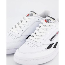 Reebok CLUB C REVENGE Unisex Spor Ayakkabı Kauçuk Tabanlı Suni Deri Beyaz Renkli Tasarım