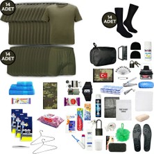 Askerimalzeme.com  14'lü Yazlık Her Şey Dahil Karacı Bedelli Asker Seti