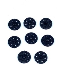 Plastik Çıtçıt / Siyah  / 1,5 cm / 8 Li Set