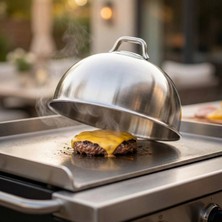 Meaty & Cheesy Büyük Burger Peynir Eritme Kapağı ve Hamburger Buhar Aparatı (16CM)