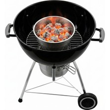 Meaty & Cheesy Yuvarlak (Küre) Barbekü Kömür Tutucu Çember - Ters Düz Kullanılabilir Vortex Kömür Aparatı