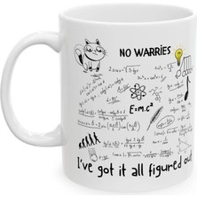 Ivart Endişelenme Ben Her Şeyi Çözdüm Baskılı Porselen Standart Kupa Bardak | Matematik Formüllü Hediye |